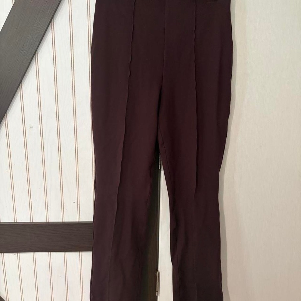 Spanx Super Smooth Pants Perfect Fit Ponte Wide Leg Brown Pant - Sz Large